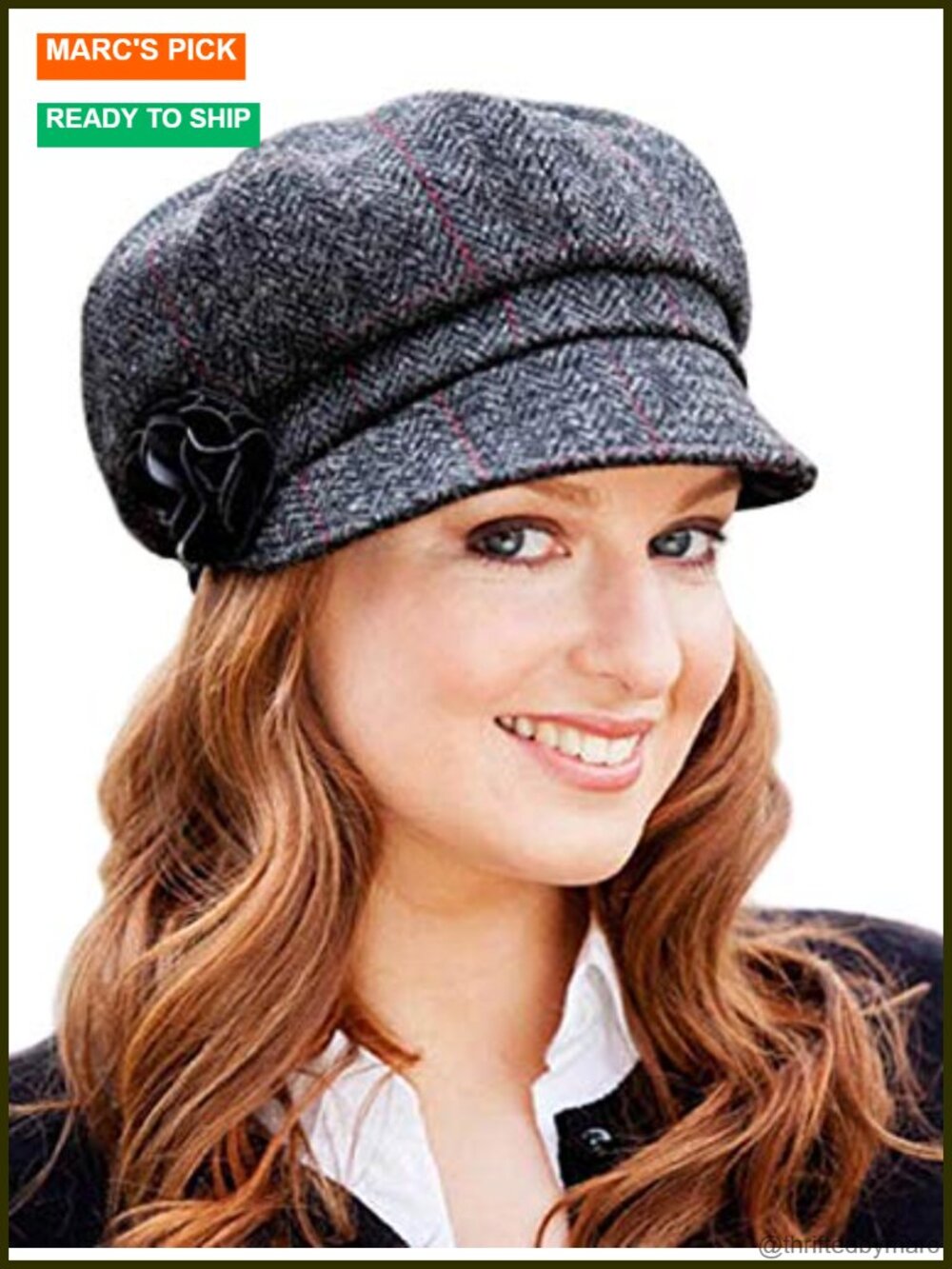 100% Irish Wool Newsboy Cap Hat